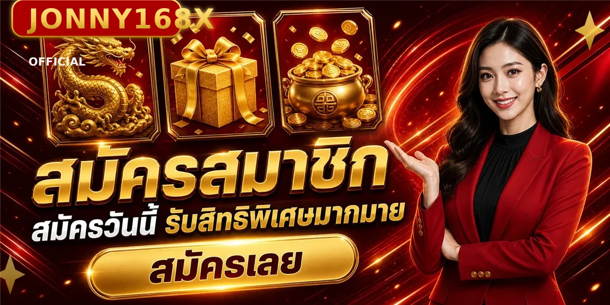 JONNY168X เว็บตรงสมัครสมาชิกวันนี้รับสิทธิพิเศษ ฝากถอนออโต้ 24 ชม.