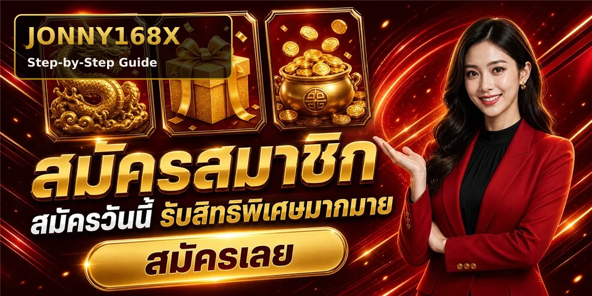 วิธีสมัคร JONNY168X ทีละขั้นตอน เข้าสู่ระบบและฝากถอน